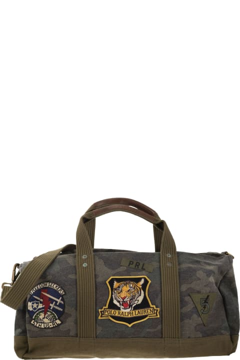 Bags for Men Polo Ralph Lauren Camouflage Canvas Duffle Bag With Tiger