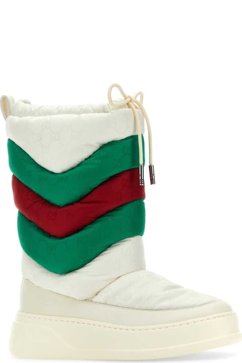 Gucci Boots for Women Gucci Chalk Fabric Boots