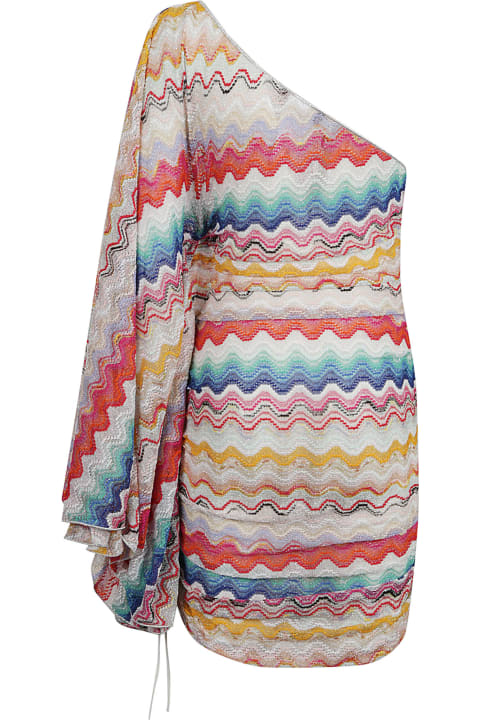 Fashion for Women Missoni One-shoulder Stripe Patterned Short Dress