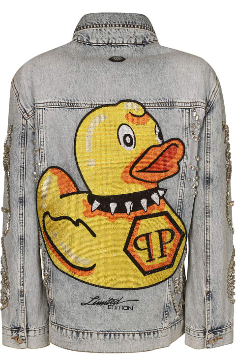 Philipp Plein for Women Philipp Plein Oversized Denim Duck Jacket