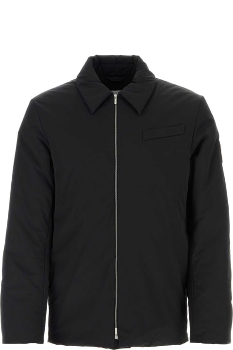 Ferragamo Coats & Jackets for Men Ferragamo Black Stretch Nylon Padded Jacket