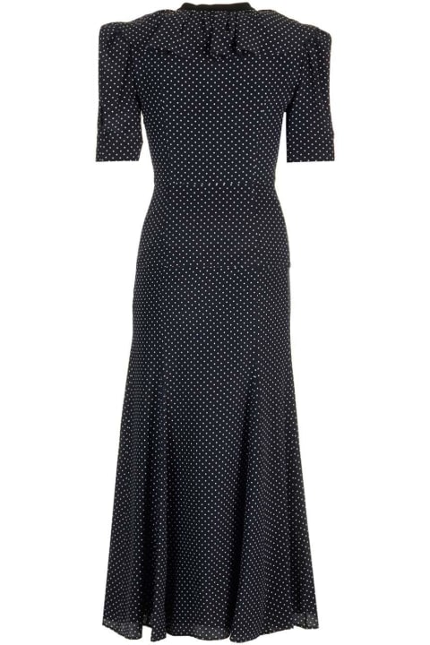 Alessandra Rich for Men Alessandra Rich Polka Dot Printed Midi Dress