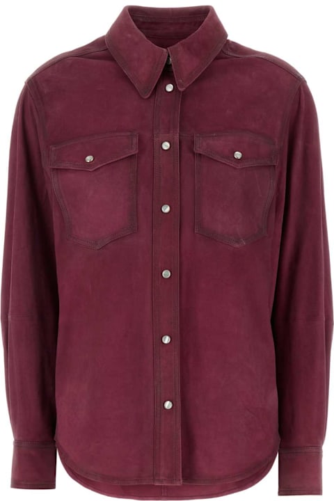 Isabel Marant Clothing for Women Isabel Marant Fuchsia Suede Danisia Shirt