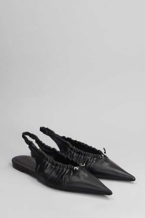 Nensi Dojaka Flat Shoes for Women Nensi Dojaka Ballet Flats In Black Leather