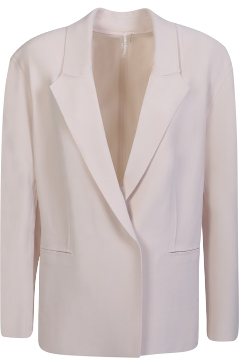 Norma Kamali Coats & Jackets for Women Norma Kamali Easy Fit Ivory Single-breaste Jacket