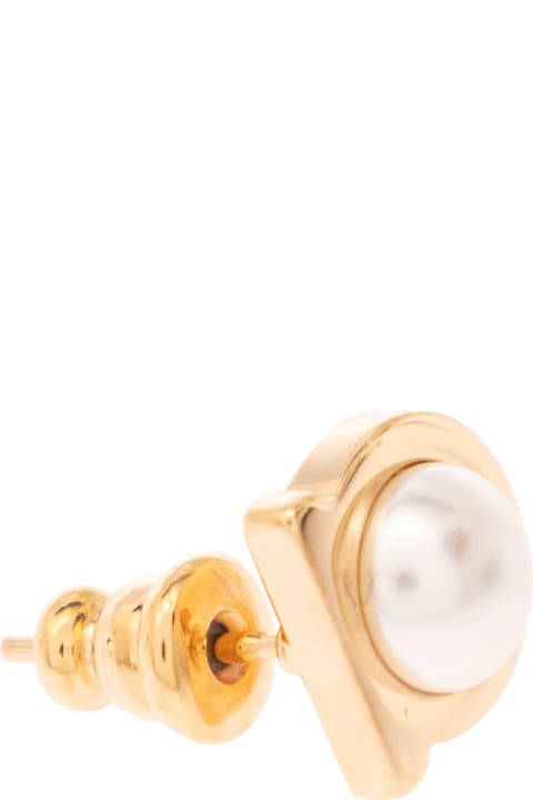 Ferragamo for Women Ferragamo Gold-colored Earrings With Gancini Detail In Brass Woman