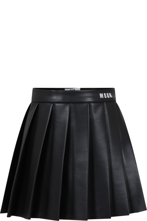 MSGM Bottoms for Girls MSGM Black Shorts For Girl