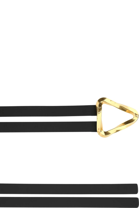 Gifts For Her for Women Bottega Veneta Black Leather Grasp Belt