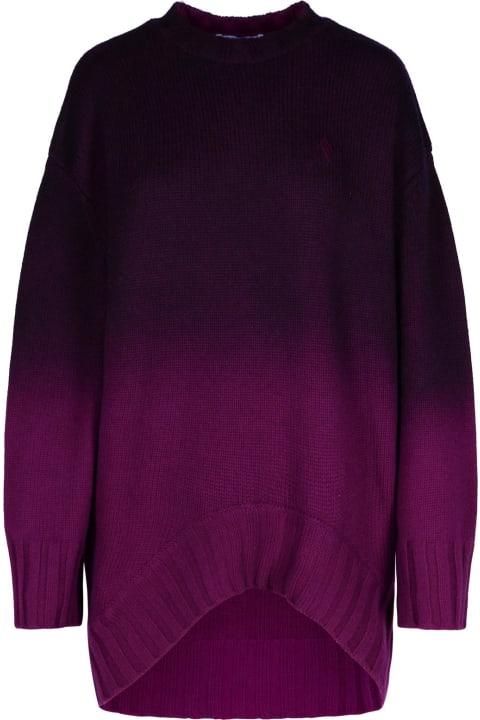 ウィメンズ The Atticoのニットウェア The Attico Purple Wool Blend Mini Dress