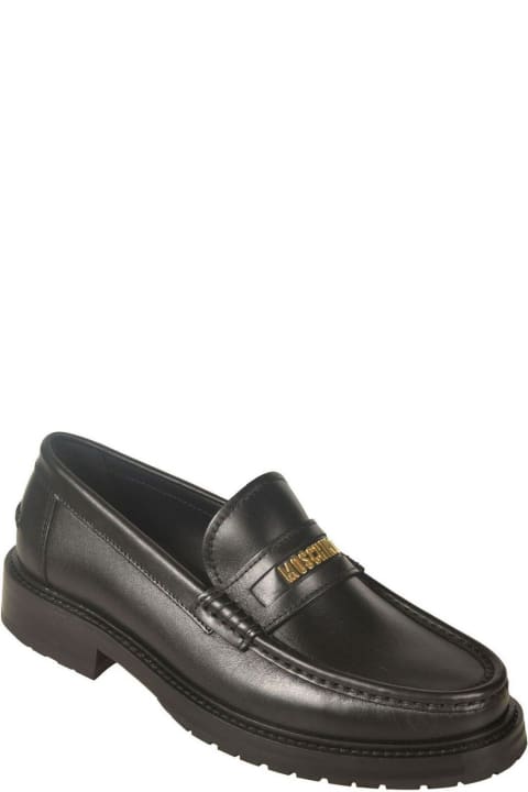 Moschino Loafers & Boat Shoes for Men Moschino Logo-lettering Slip-on Loafers
