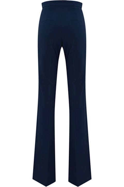 Elisabetta Franchi لـ Women Elisabetta Franchi Crepe Tuxedo Trousers With Satin Bands