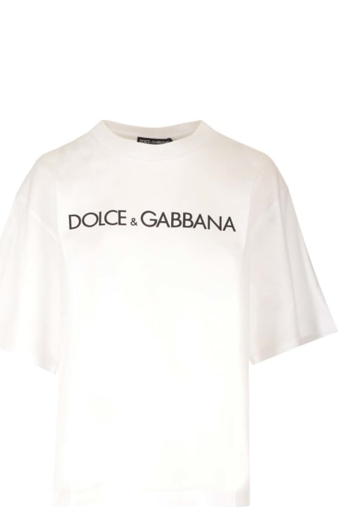 Dolce & Gabbana Topwear for Women Dolce & Gabbana White T-shirt With Logo