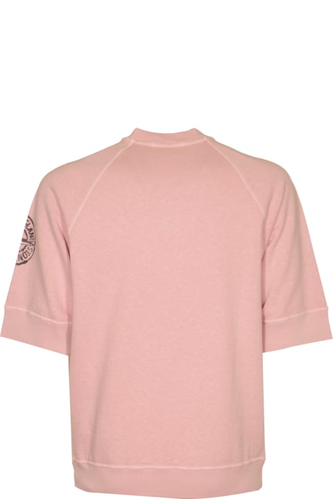 Topwear for Men Stone Island Logo Detail Rib Trim T-shirt