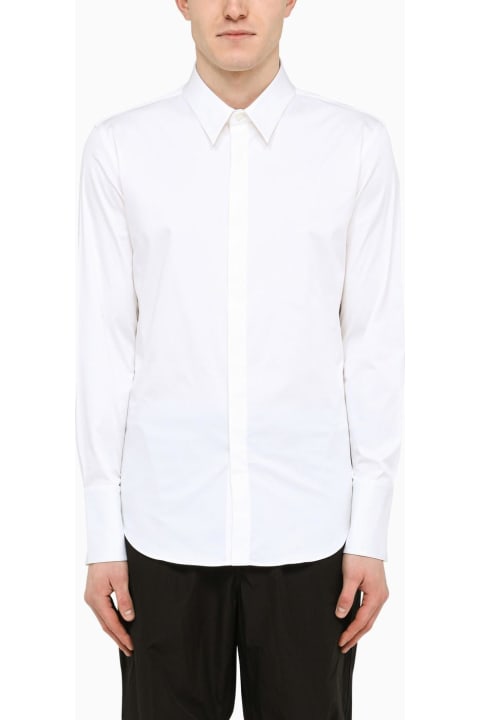 Ferragamo Shirts for Men Ferragamo Classic White Cotton Shirt