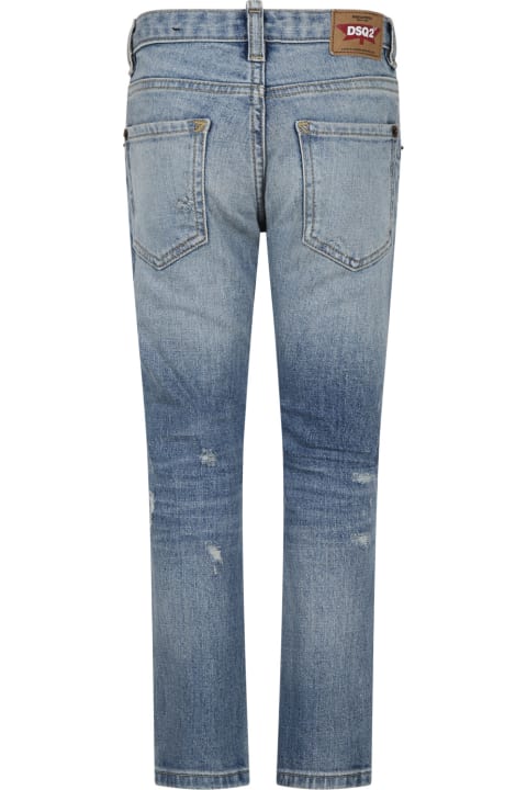 Dsquared2 for Kids Dsquared2 Denim Jeans For Boy With Logo