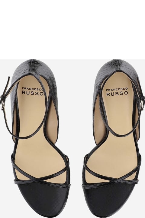 ウィメンズ Francesco Russoのサンダル Francesco Russo Leather Sandals