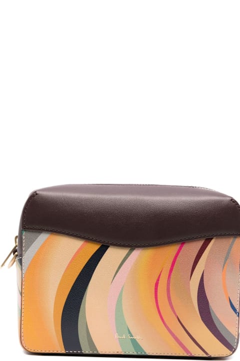 Paul Smith for Kids Paul Smith Swirl Leather Crossbody Bag