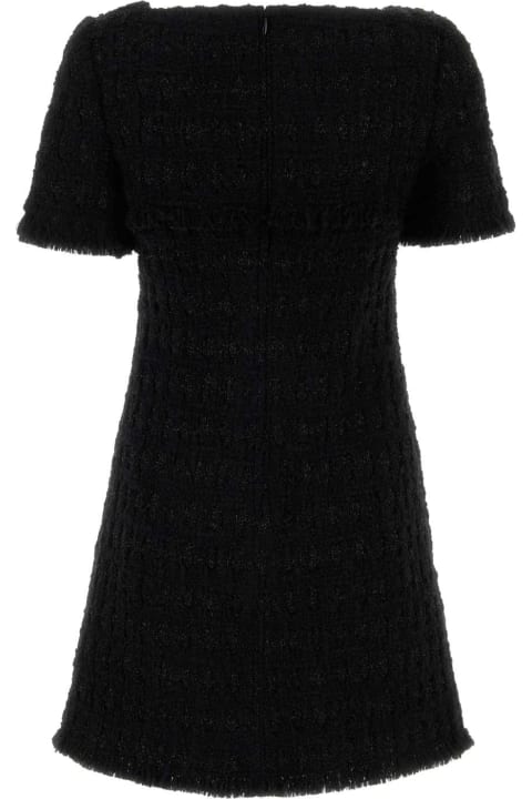 Tory Burch for Women Tory Burch Black Tweed Mini Dress