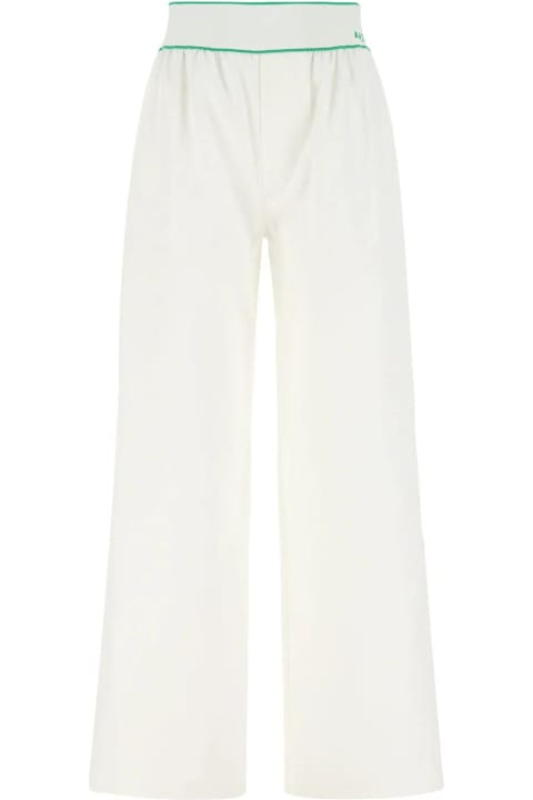 Homeware Bottega Veneta White Cotton Wide-leg Pant