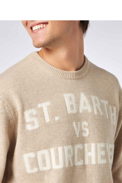 Homeware MC2 Saint Barth Man Sweater With St. Barth Vs Courchevel Jacquard