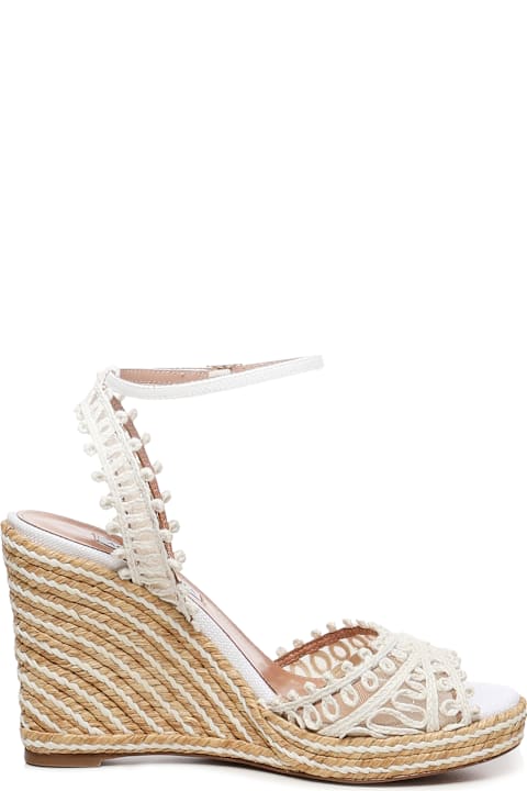 Aquazzura Shoes for Women Aquazzura Kahlo Raffia Wedge Espadrilles