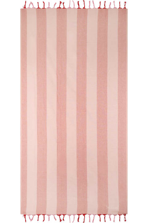 ガールズ アクセサリー＆ギフト MC2 Saint Barth Pink Beach Towel For Girl With Logo