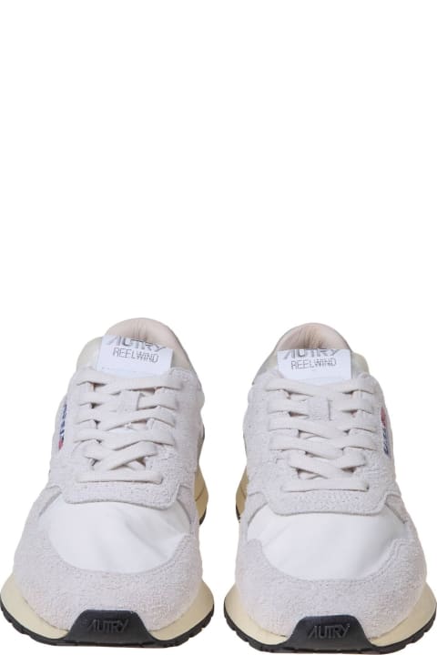 Autry Sneakers for Women Autry Reelwind Low Sneakers In White Suede And Nylon