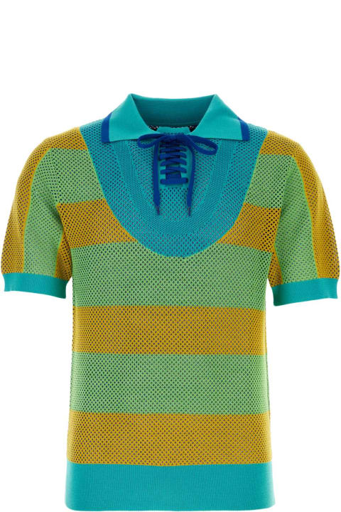 Botter Clothing for Men Botter Multicolor Mesh Polo Shirt