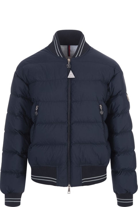 Moncler Coats & Jackets for Men Moncler Night Blue Argo Padded Bomber Jacket