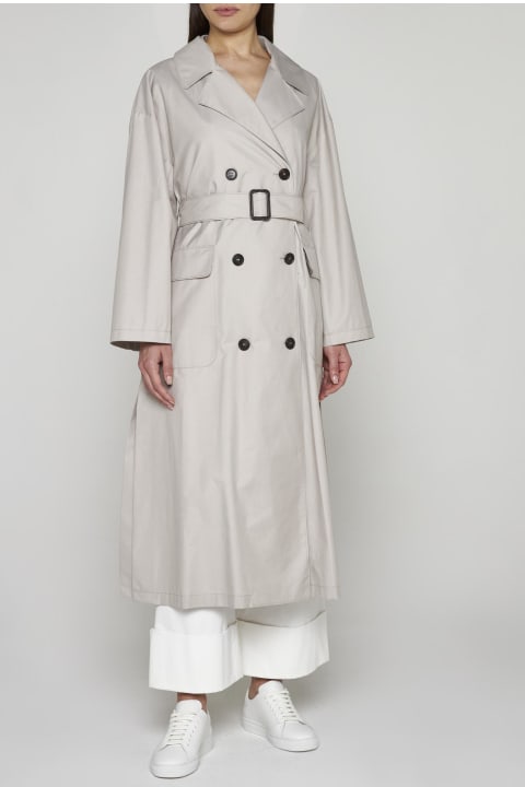 ウィメンズ 'S Max Maraのコート＆ジャケット 'S Max Mara Belted Cotton-blend Trench Coat