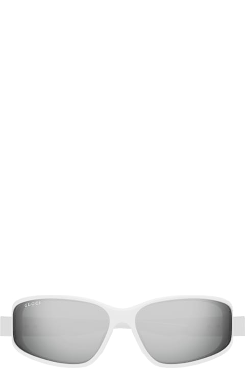 Gucci Eyewear لـ Kids Gucci Eyewear Gucci Gg2011s Linea Institutional Logo 003 White Silver Sunglasses
