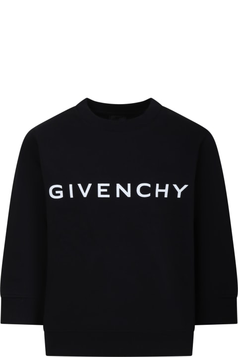 Givenchyのボーイズ Givenchy Black Sweatshirt For Boy With Logo