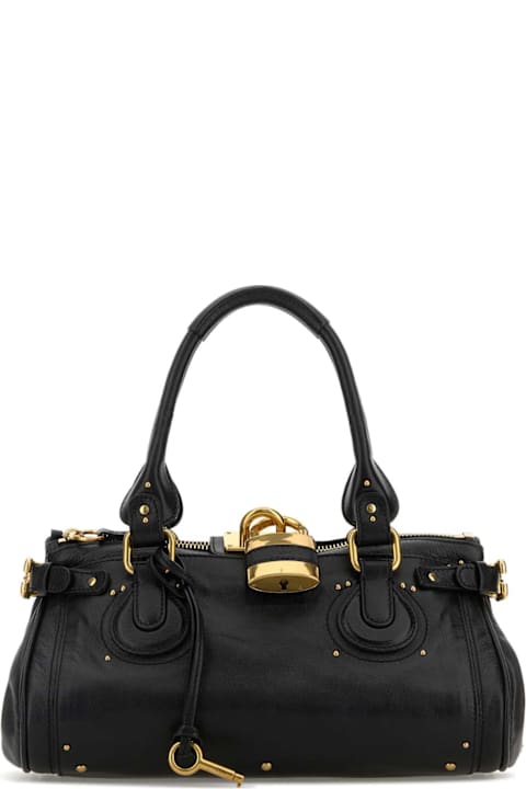 Chloé Black Leather Paddington Shoulder Bag