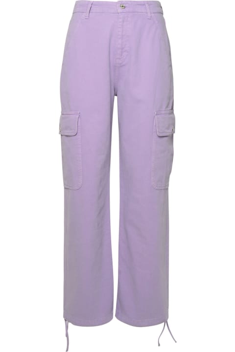 M05CH1N0 Jeans Jeans for Women M05CH1N0 Jeans Lilac Cotton Cargo Pants