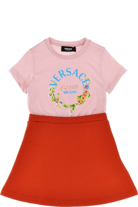 Versace فساتين لـ بنات Versace Logo Dress
