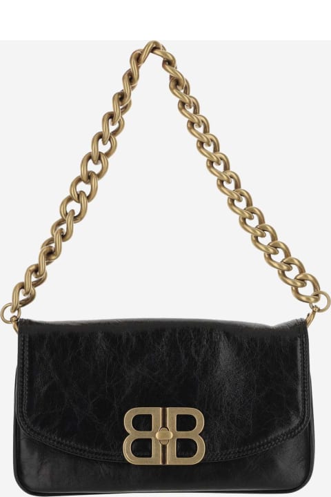 Bags for Women Balenciaga Leather Logo Shoulder Bag