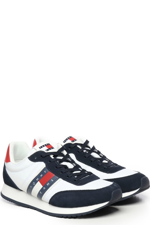 Tommy Hilfiger for Men Tommy Hilfiger Sneakers Running In Camoscio Con Logo