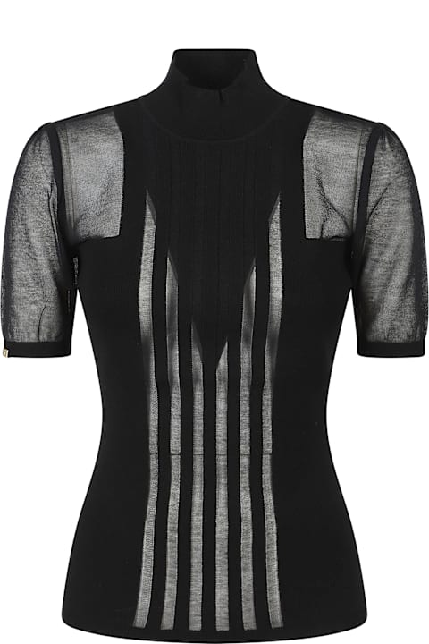 Homeware Elisabetta Franchi Short Sleeve Turtle Neck Sweater