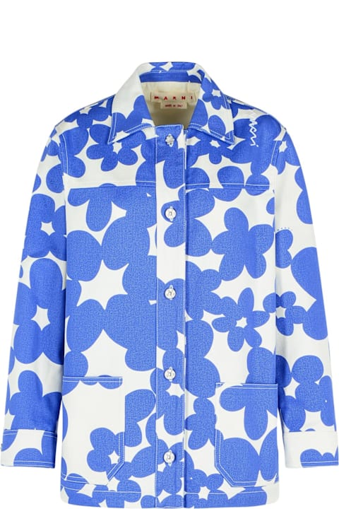 Marni Coats & Jackets for Women Marni Light Blue Cotton Jacket