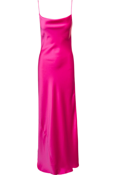 The Andamane Dresses for Women The Andamane Pink Side Slit Maxi Dress In Polyester Woman