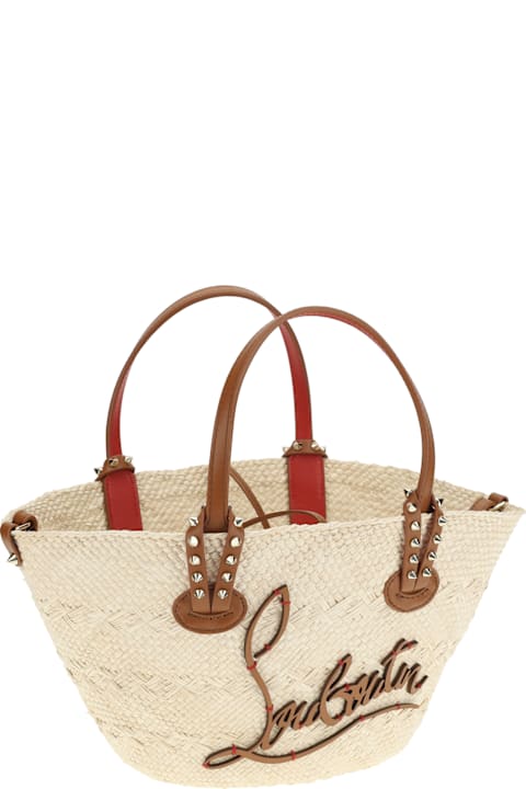 Bags Sale for Women Christian Louboutin Raffia Tote Bag Small