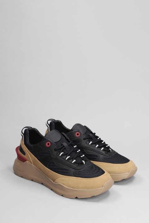 D.A.T.E. Sneakers for Men D.A.T.E. Fuga Sneakers In Black Leather And Fabric