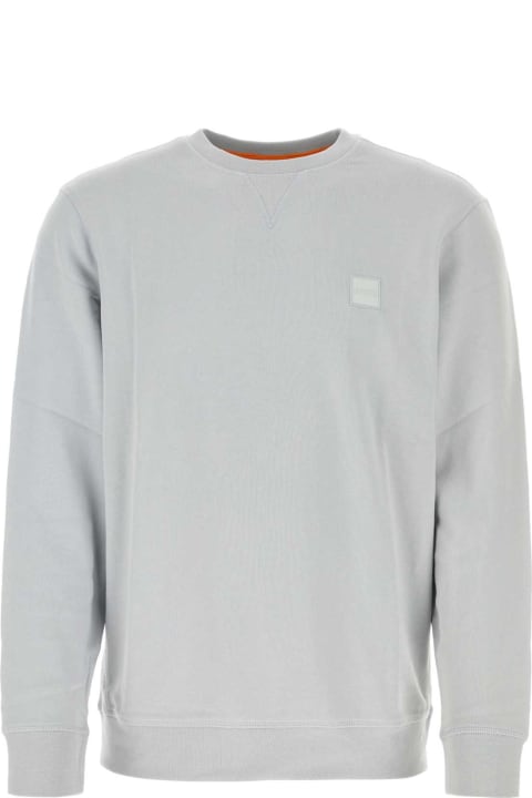 Hugo Boss Fleeces & Tracksuits for Men Hugo Boss Light Grey Cotton Sweatshirt