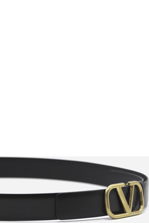Belts for Men Valentino Garavani Vlogo Signature Leather Belt