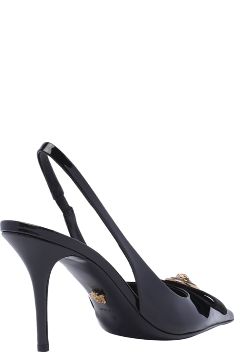 High-Heeled Shoes for Women Versace Gianni Ribbon 85 Slingback