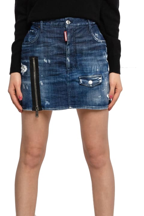 Dsquared2 for Women Dsquared2 Denim Mini Skirt