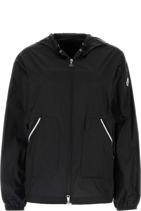 Coats & Jackets for Women Moncler Black Nylon Filira Windbreaker