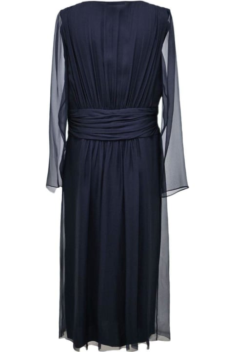 Clothing for Women Alberta Ferretti V-neck Midi Chiffon Dress