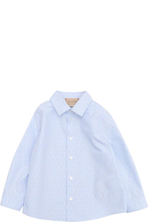 Fashion for Kids Gucci Jacquard Curved Hem Shirt