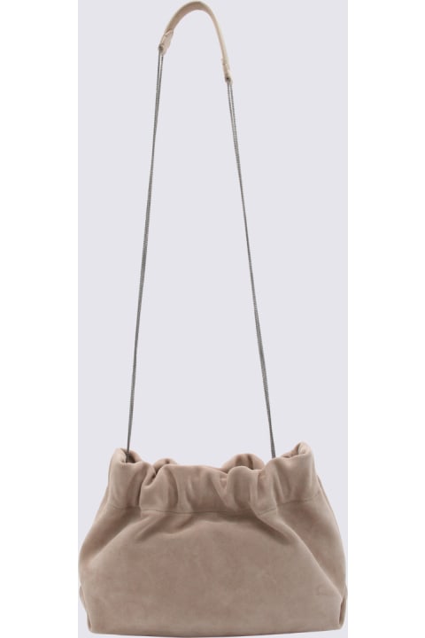 Brunello Cucinelli Shoulder Bags for Women Brunello Cucinelli Beige Soft Crossbody Bag